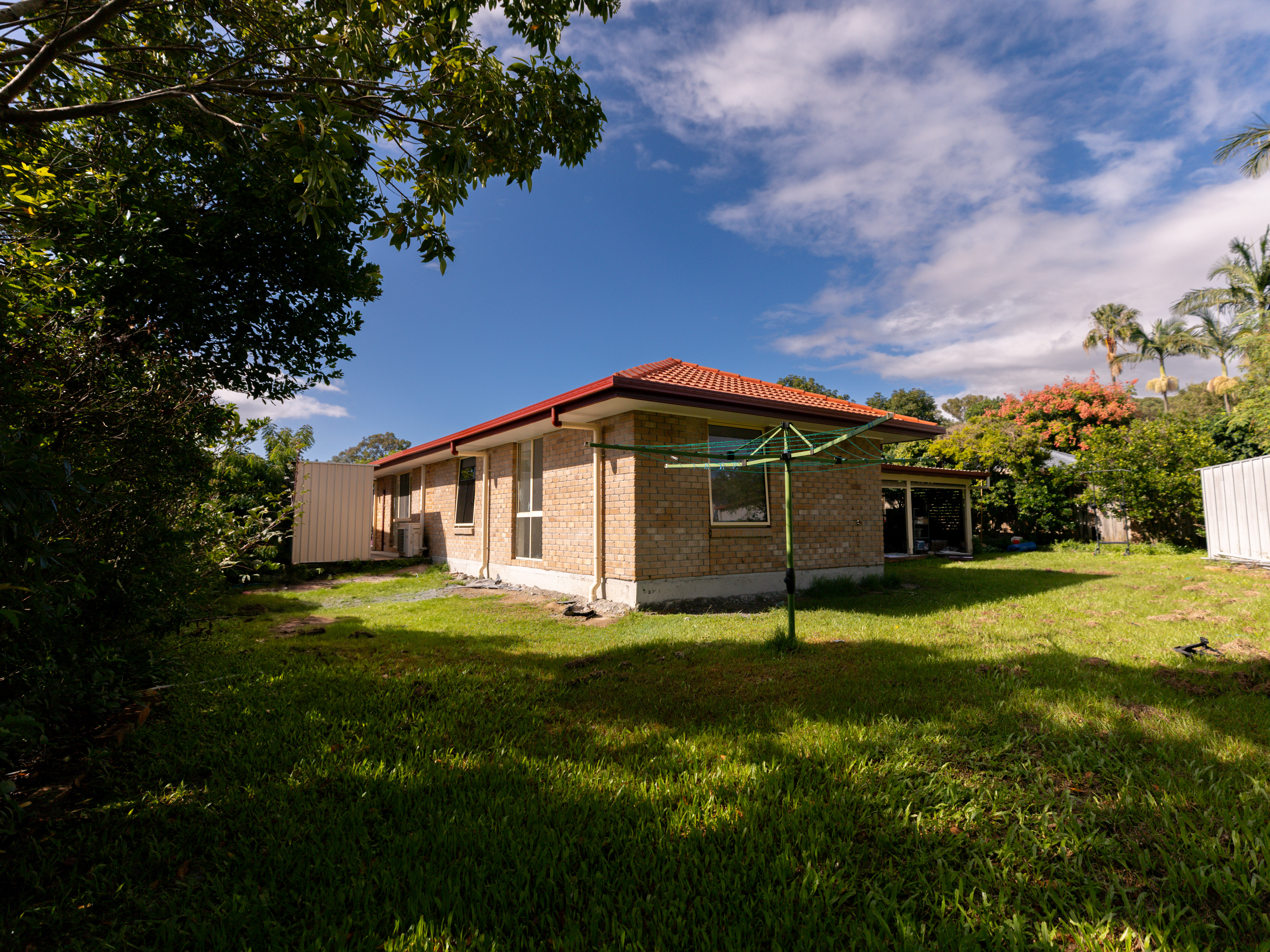 Rear exterior view of Alexandra Hills property during house extension project